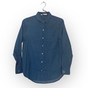 Everlane Blue Jean Chambray Denim Button Down Shirt 100% Cotton Women’s XS NWOT